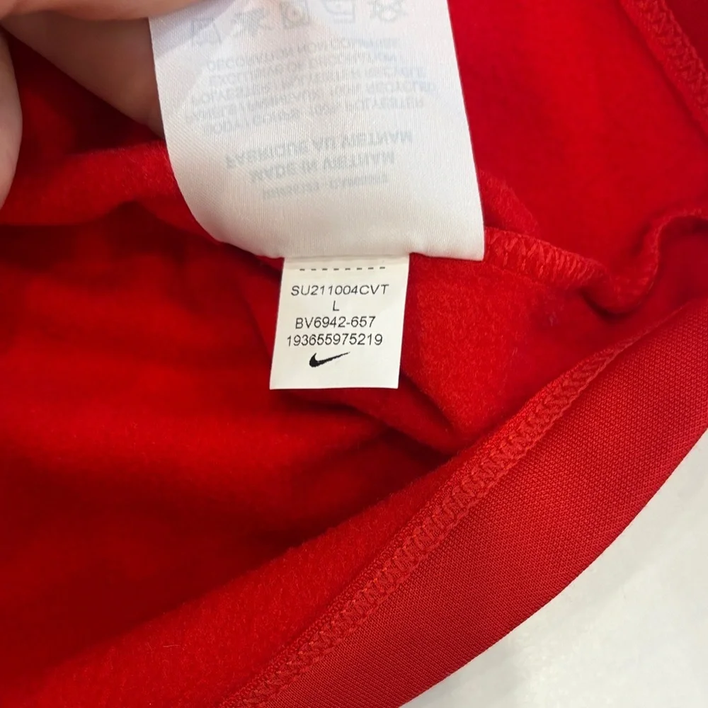 Nike Grey and Red Quarter-Zip Top